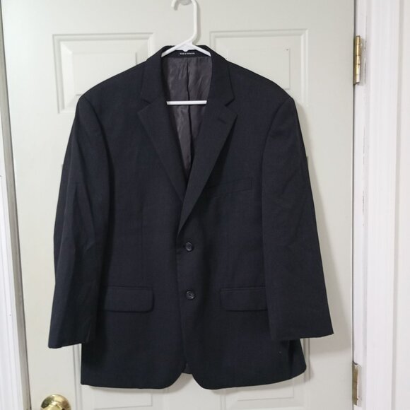 Pronto Uomo Platinum 100% Wool Black Business Blazer Jacket Sport Coat Men's 42 - Picture 1 of 12